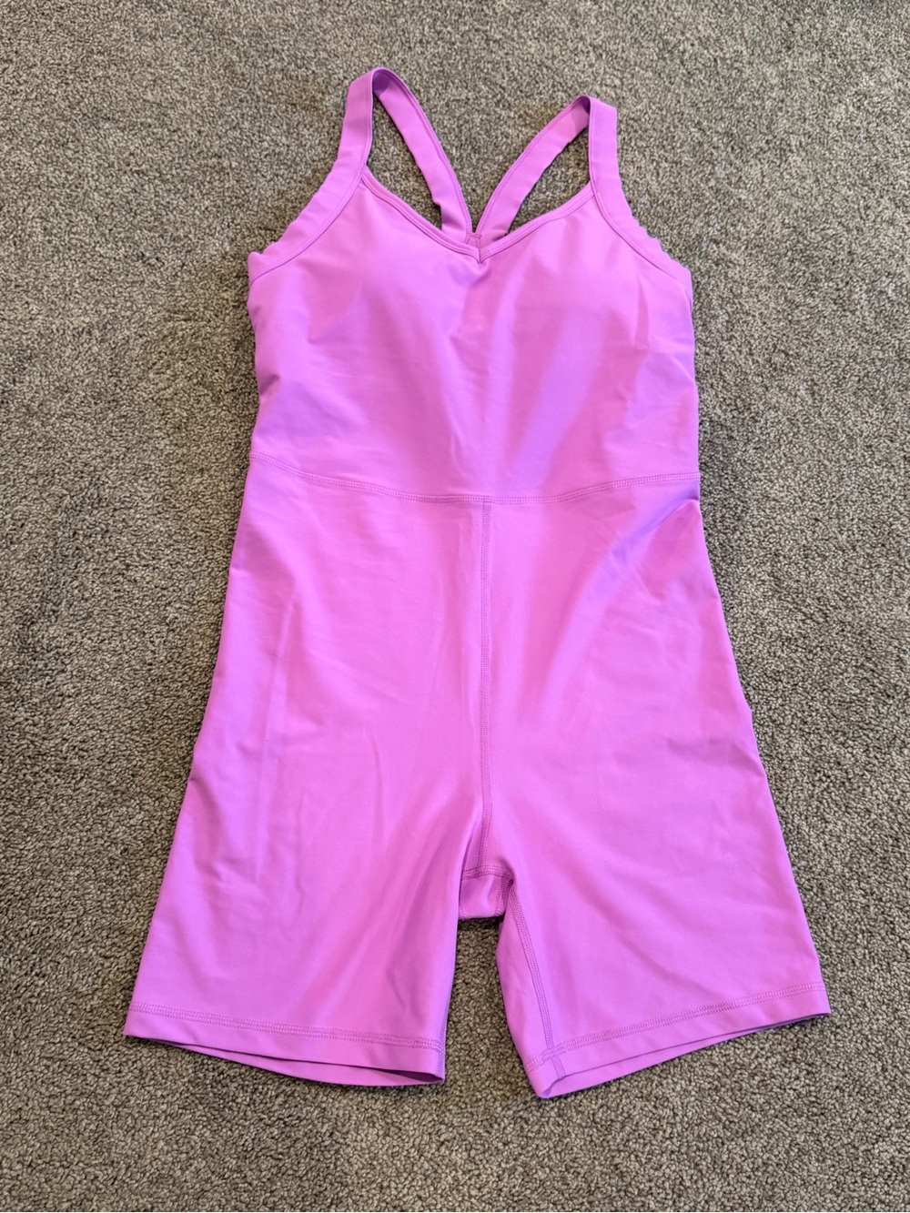 Pink Active Romper Shorts - Sleeveless One-Piece
